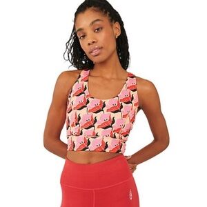 Free People Movement Ashford Printed Synergy Clemintine Combo Sports Bra - XS